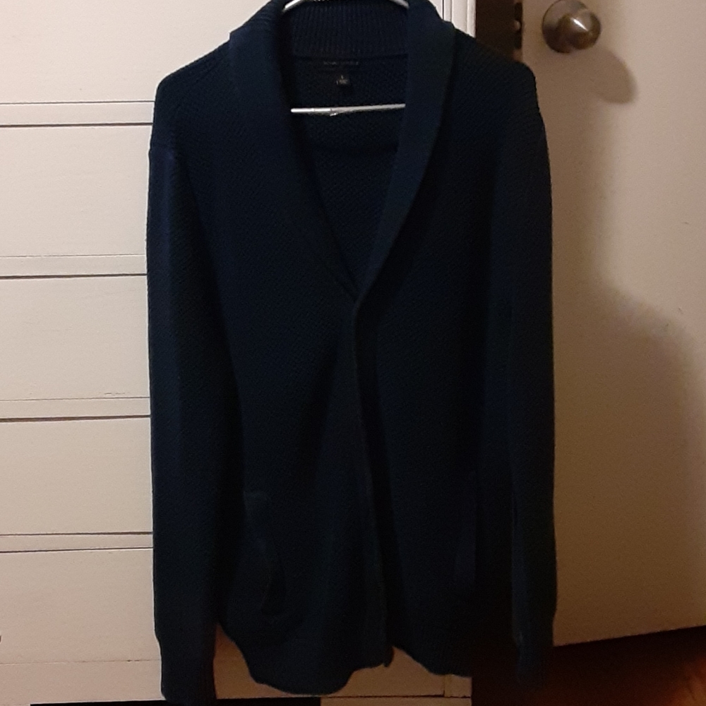 Navy Blue Cardigan Sweater
